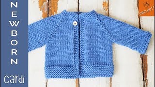 How to knit a Newborn Cardigan for beginners  Part 1 [upl. by Lotti]