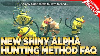 New Shiny Alpha Hunting Method FAQs  Pokemon Legends Arceus [upl. by Ntisuj]