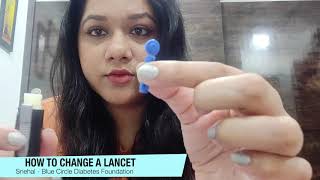 How to change a lancet I Diabetes Tutorials [upl. by Tebazile]