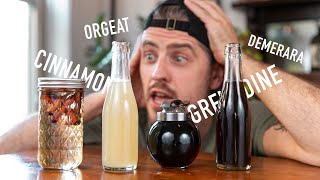 4 EASY to Make Cocktail Syrups  grenadine amp orgeat [upl. by Eladnyl859]