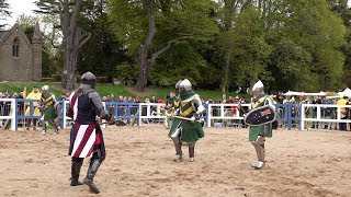 USA v Australia Knights in 5 v 5 during IMCF World Championships 2018 at Scone Palace Scotland [upl. by Nosittam]