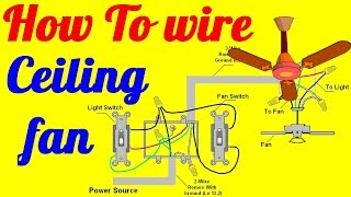 How To Wire Ceiling Fan With Light Switch [upl. by Denten]