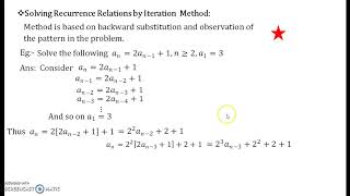 Recurrence Relations Part 2 Solving by Iteration Method [upl. by Betteann273]