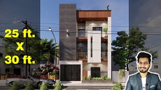 25X30 Feet House Design 3D  85 Gaj  750 sqft  2530 house design  75X9 Meter  DV Studio [upl. by Suoirred808]