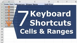 7 Keyboard Shortcuts For Quickly Selecting Cells And Ranges In Excel [upl. by Anaejer363]