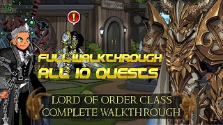 AQW Lord Of Order Class Full Walkthrough All 10 Quests  Mirror Drakaths Quests join battleoff [upl. by Kiona]