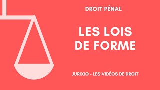 Lapplication de la loi pénale dans le temps  Les lois de forme 5 [upl. by Niwred]