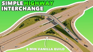 Upgrade your highways in 5 minutes with this simple Interchange  Cities Skylines  Tutorial [upl. by Ferde881]