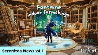 New Fontaine indoor furnishings  Serenitea News version 41 [upl. by Elyak]