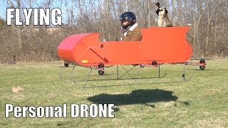 FLYING Manned Personal Drone part 2 [upl. by Yhtuv757]