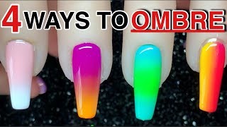 4 WAYS TO OMBRÉ WITH GEL POLISH  Nailsbykamin [upl. by Thia]