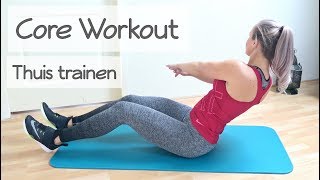 Core Workout  Thuis Onderrug en Buikspieren Trainen [upl. by Enilorak72]