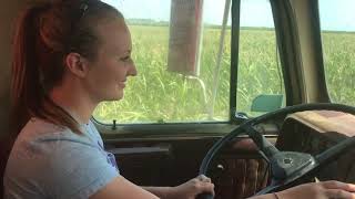 Teaching BrookeAnna How To Drive the Silage Truck [upl. by Gratia]