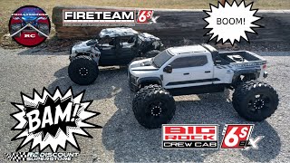 Arrma Big Rock 6S vs Fireteam [upl. by Redman456]