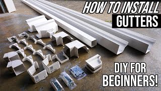 How To Install Gutters For Beginners Easy DIY Home Project [upl. by Einahets]