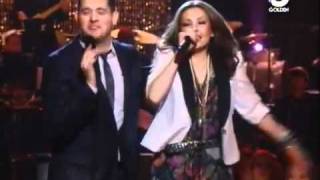 Thalia y Michael Buble Feliz Navidad LIVE [upl. by Majka]