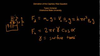 Capillary rise equation [upl. by Nnaik71]