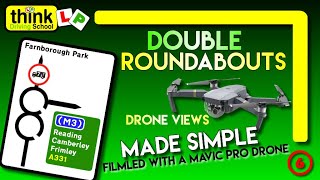 ROUNDABOUTS Double Roundabouts Choosing Lanes Driving Lesson from Think Driving School with Drone [upl. by Herr]