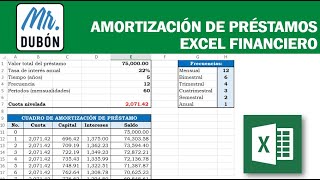 Amortización de Préstamos  Excel Financiero Parte 1 [upl. by Argile]