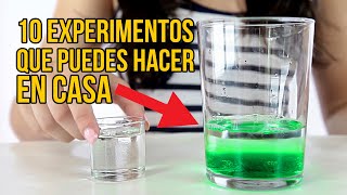 10 EXPERIMENTOS PARA HACER EN CASA  Experimentos fáciles y sencillos RECOPILACIÓN [upl. by Flip]