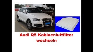 Audi Q5 Kabinenluftfilter wechseln [upl. by Dihsar]