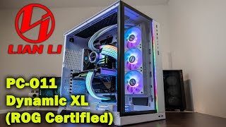 PC Build Timelapse  Lian Li PCO11 Dynamic XL ROG Certified White [upl. by Eislek]