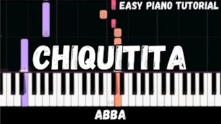 ABBA  Chiquitita Easy Piano Tutorial [upl. by Wil717]