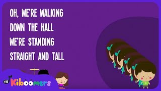 Hallway Line Up Song Lyric Video  The Kiboomers Preschool Songs amp Nursery Rhymes [upl. by Nnhoj]