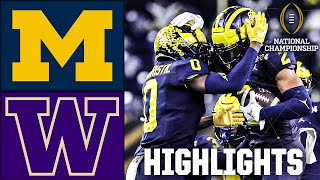 CFP National Championship Michigan Wolverines vs Washington Huskies  Full Game Highlights [upl. by Lleral]