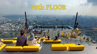 Mahanakhon Tower Rooftop Skywalk  BEST VIEW in Bangkok [upl. by Refinaj557]