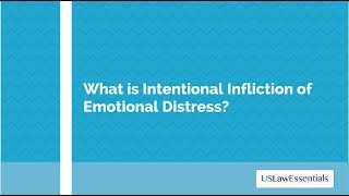 What is intentional infliction of emotional distress [upl. by Eintroc]