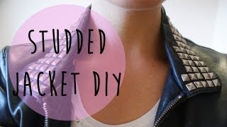 Quick DIY  Studded Leather Jackets [upl. by Enimassej588]