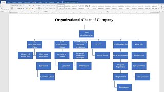 How to make organizational chart in Microsoft Word [upl. by Eldnek]