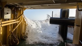 Sea tug Elbe in rough sea from Maassluis to Hamburg [upl. by Dominica935]