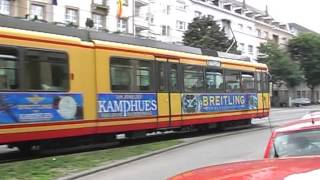 Tram  Strassenbahn Karlsruhe Germany 2005 [upl. by Almeeta531]