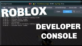 ROBLOX STUDIO  How to use the OutputDeveloper Console Parts WalkSpeed JumpPower [upl. by Kila952]