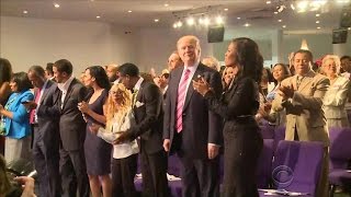 Trump visits black church in Detroit Im here quotto listenquot [upl. by Katrinka543]