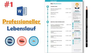 Professioneller Lebenslauf  Moderner Lebenslauf  Lebenslauf selbst in MS Word erstellen  Nr 1 [upl. by Mccreary838]