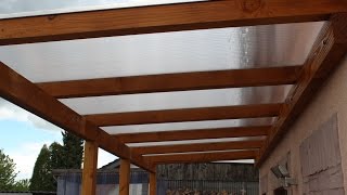 DIY Selbstgebautes Hausvordach aus Holz  Selfbuilt house canopy wood [upl. by Anstus]