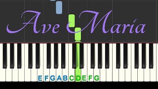 Ave Maria piano tutorial with simplified sheet music [upl. by Blockus]