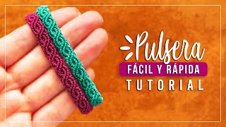 Cómo hacer pulsera de hilo fácil y rápida 15✨ Paso a Paso  DIY Macrame Friendship Bracelet [upl. by Omsoc701]