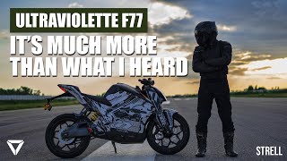 Ultraviolette F77 Electric Bike  First Ride Experience [upl. by Dlarej455]