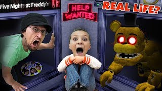 FIVE NIGHTS at FREDDYS HELP WANTED Part 1 FGTEEV Real Life [upl. by Dadivitan]