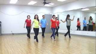 Wagon Wheel Rock  Line Dance Dance amp Teach in English amp 中文 [upl. by Vyse]