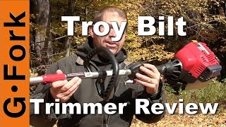 Troy Bilt String Trimmer Review  GardenFork [upl. by Ycnalc499]