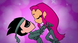 Teen Titans Go All Of Robin amp Starfireâ€™s Kiss Attempts So Far [upl. by Gillette]