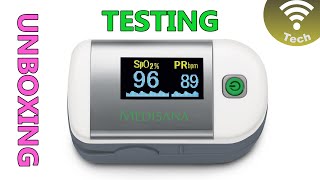 Pulsoximeter Medisana PM 100 unboxing and testing [upl. by Arikat279]