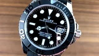 Rolex YachtMaster 42 Oysterflex Review  Ref 226659  White Gold amp Black Dial Masterpiece [upl. by Ybbor609]