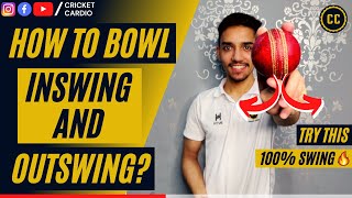 How to bowl Inswing and Outswing  Swing Bowling Tips  Ball Gripping Technique🔥 [upl. by Janeva]