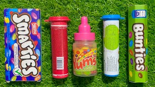 Satisfying I unpacking the Yums and Buttons with Smarties Bunnties ASMR [upl. by Eleda588]